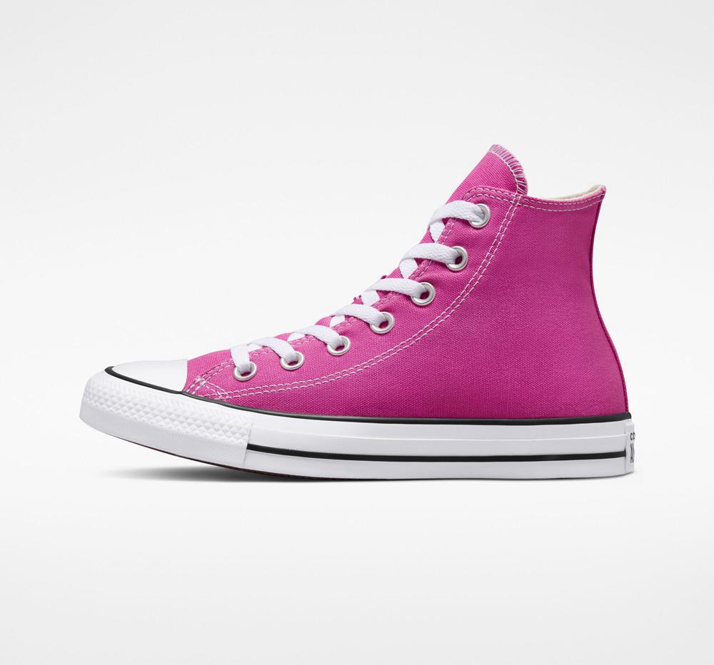 Dámské Vysoké Converse Chuck Taylor All Star Seasonal Color Unisex Fuchsie Bílé Černé | 035726WQX