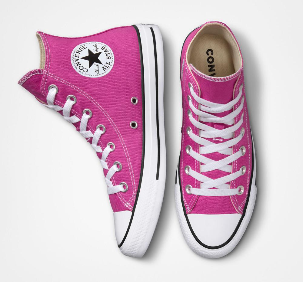 Dámské Vysoké Converse Chuck Taylor All Star Seasonal Color Unisex Fuchsie Bílé Černé | 035726WQX