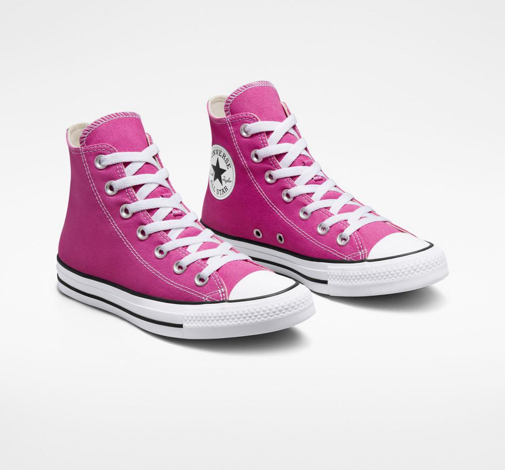 Dámské Vysoké Converse Chuck Taylor All Star Seasonal Color Unisex Fuchsie Bílé Černé | 035726WQX