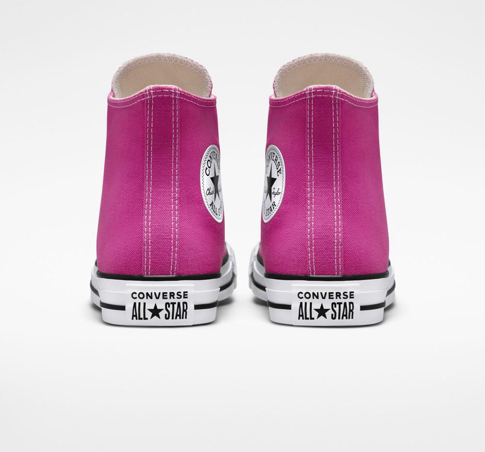 Dámské Vysoké Converse Chuck Taylor All Star Seasonal Color Unisex Fuchsie Bílé Černé | 035726WQX