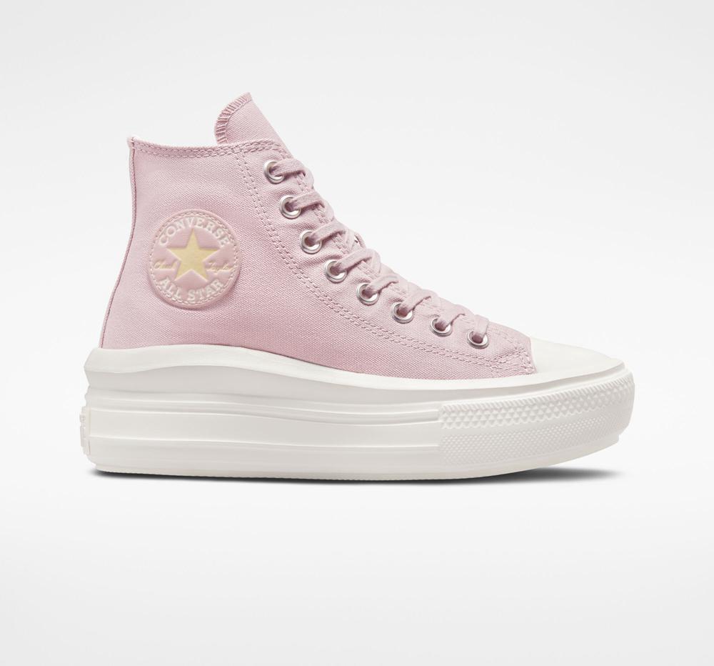 Dámské Vysoké Converse Chuck Taylor All Star Move Platformy Růžové Citrón | 159438FCL