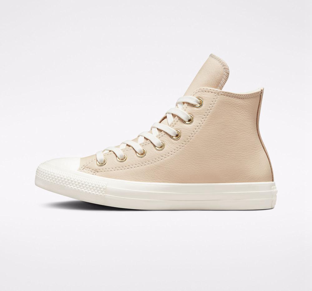 Dámské Vysoké Converse Chuck Taylor All Star Earthy Neutrals Světle Hnědožlutý Světle Zlaté | 160952RQA