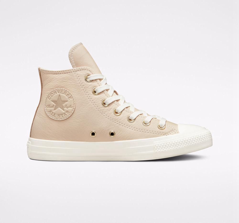 Dámské Vysoké Converse Chuck Taylor All Star Earthy Neutrals Světle Hnědožlutý Světle Zlaté | 160952RQA