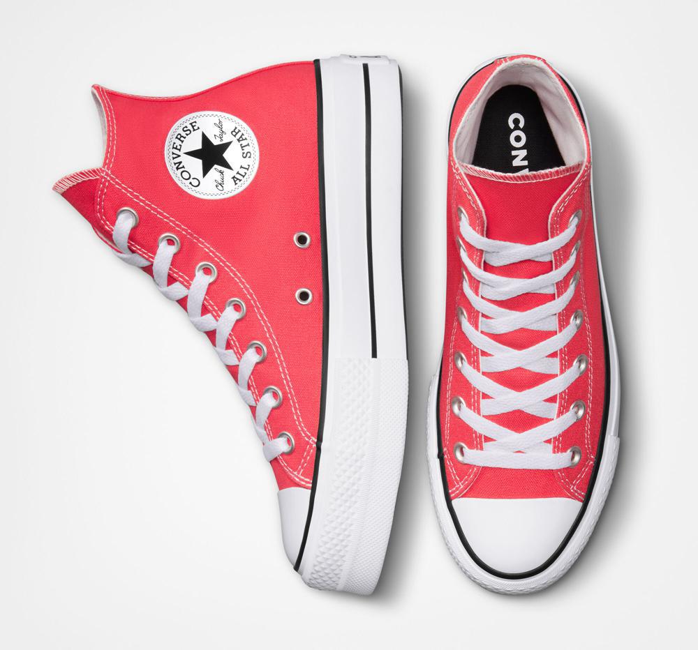 Dámské Vysoké Converse Chuck Taylor All Star Lift Platformy Surplus Platene Červené | 173240OIU