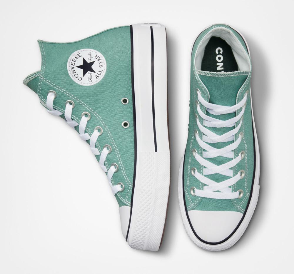 Dámské Vysoké Converse Chuck Taylor All Star Lift Platformy Surplus Platene Mátově Zelená | 207931OSB