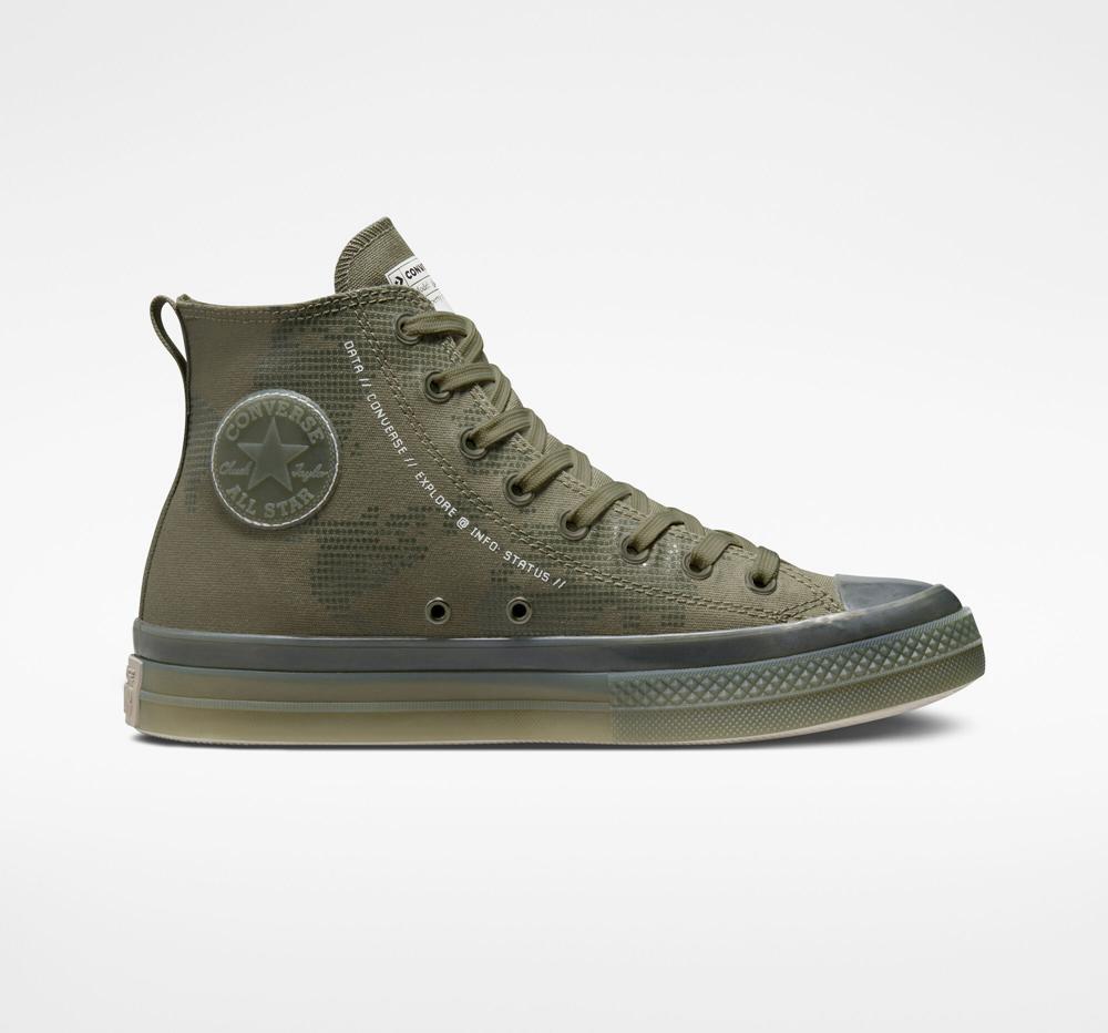 Dámské Vysoké Converse Chuck Taylor All Star Cx Global Patch Logo Unisex Zelene Bílé | 265041ZWF