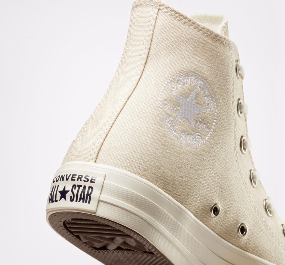 Dámské Vysoké Converse Chuck Taylor All Star Embroidered Floral Bílé | 476358FGW