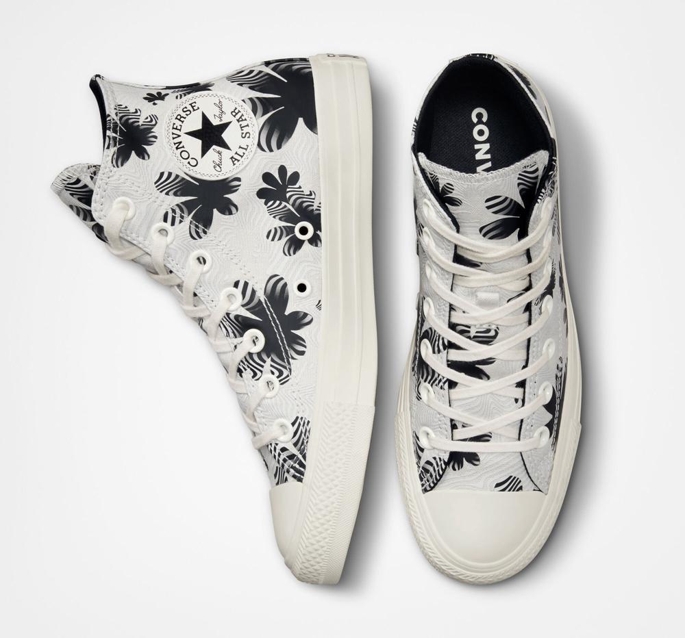 Dámské Vysoké Converse Chuck Taylor All Star Desert Floral Šedé Světle Černé | 504896ROG