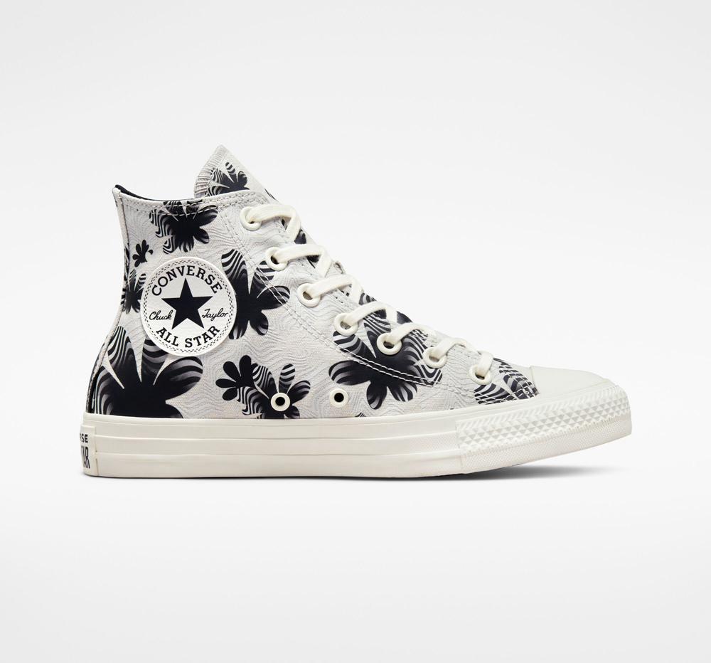 Dámské Vysoké Converse Chuck Taylor All Star Desert Floral Šedé Světle Černé | 504896ROG