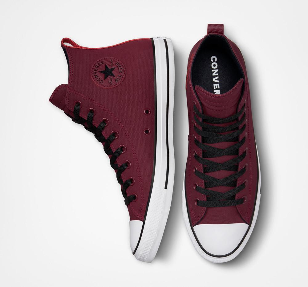 Dámské Vysoké Converse Chuck Taylor All Star Tectuff Unisex Vínové Tmavě Bílé Černé | 567308ZUM