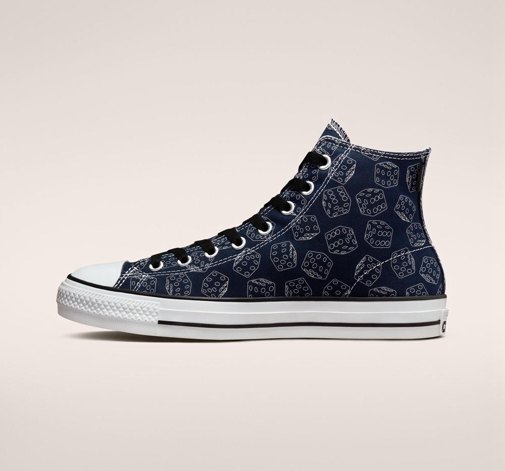 Dámské Vysoké Converse Chuck Taylor All Star Pro Dice Skate Černé Bílé | 594716BDY