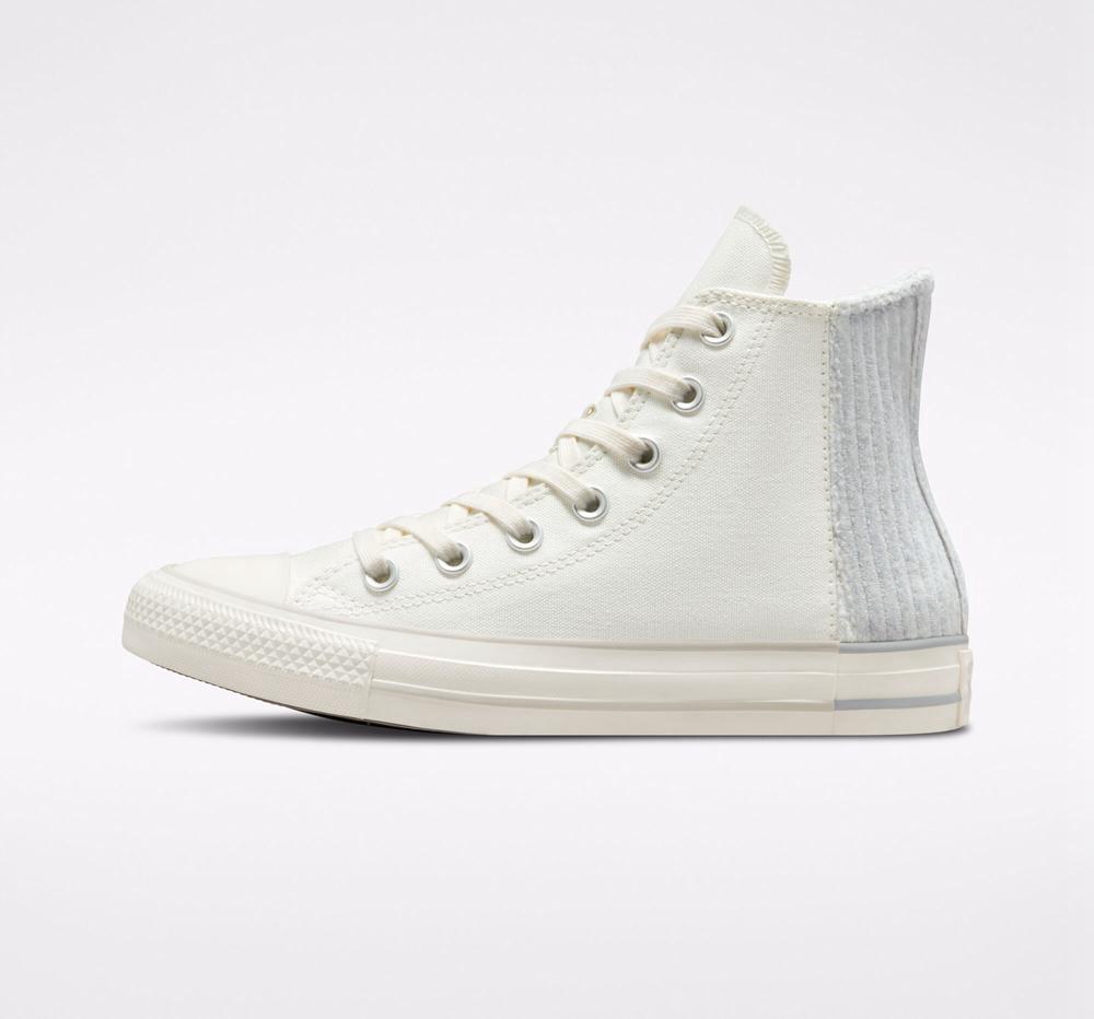 Dámské Vysoké Converse Chuck Taylor All Star Velour Unisex Bílé | 652094LIO