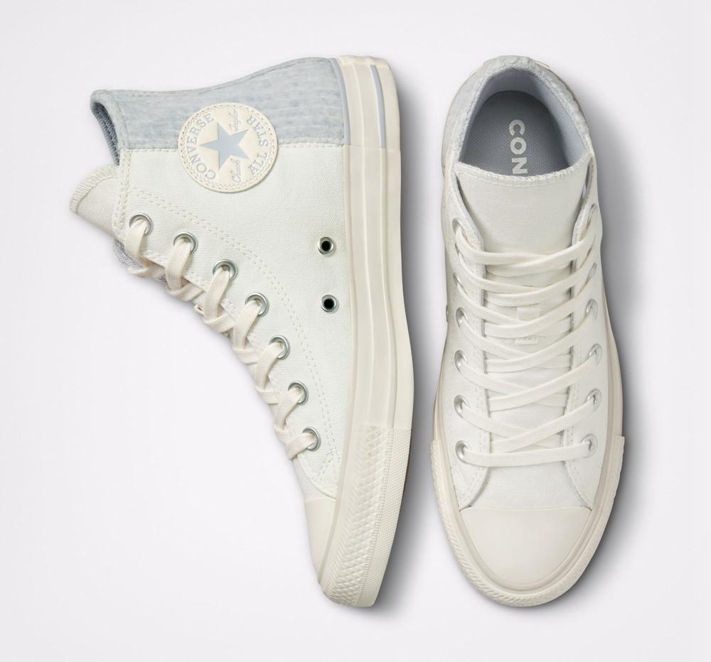 Dámské Vysoké Converse Chuck Taylor All Star Velour Unisex Bílé | 652094LIO