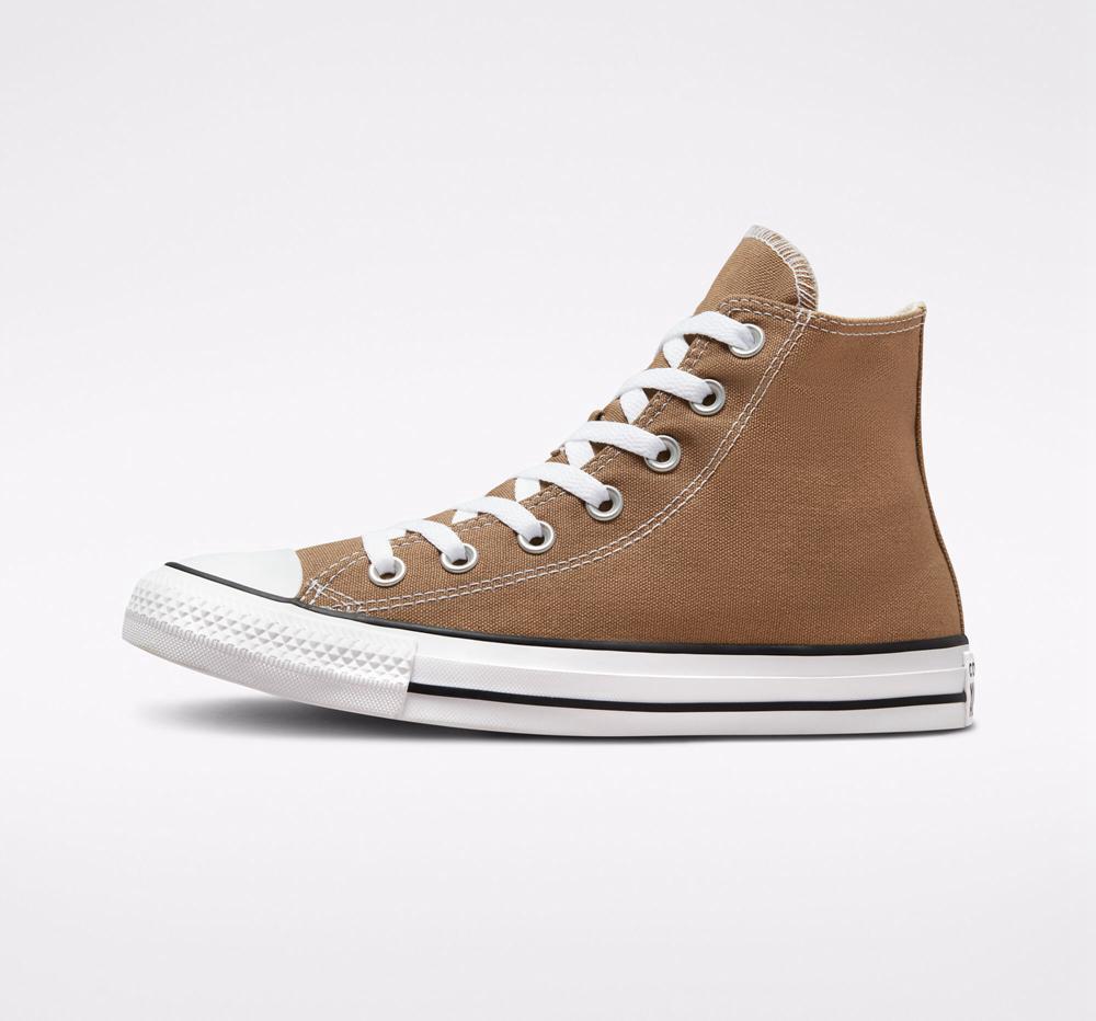 Dámské Vysoké Converse Chuck Taylor All Star Seasonal Color Unisex Hnědé Bílé Černé | 693251FRK