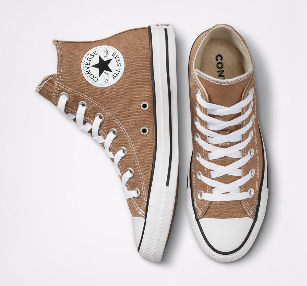 Dámské Vysoké Converse Chuck Taylor All Star Seasonal Color Unisex Hnědé Bílé Černé | 693251FRK