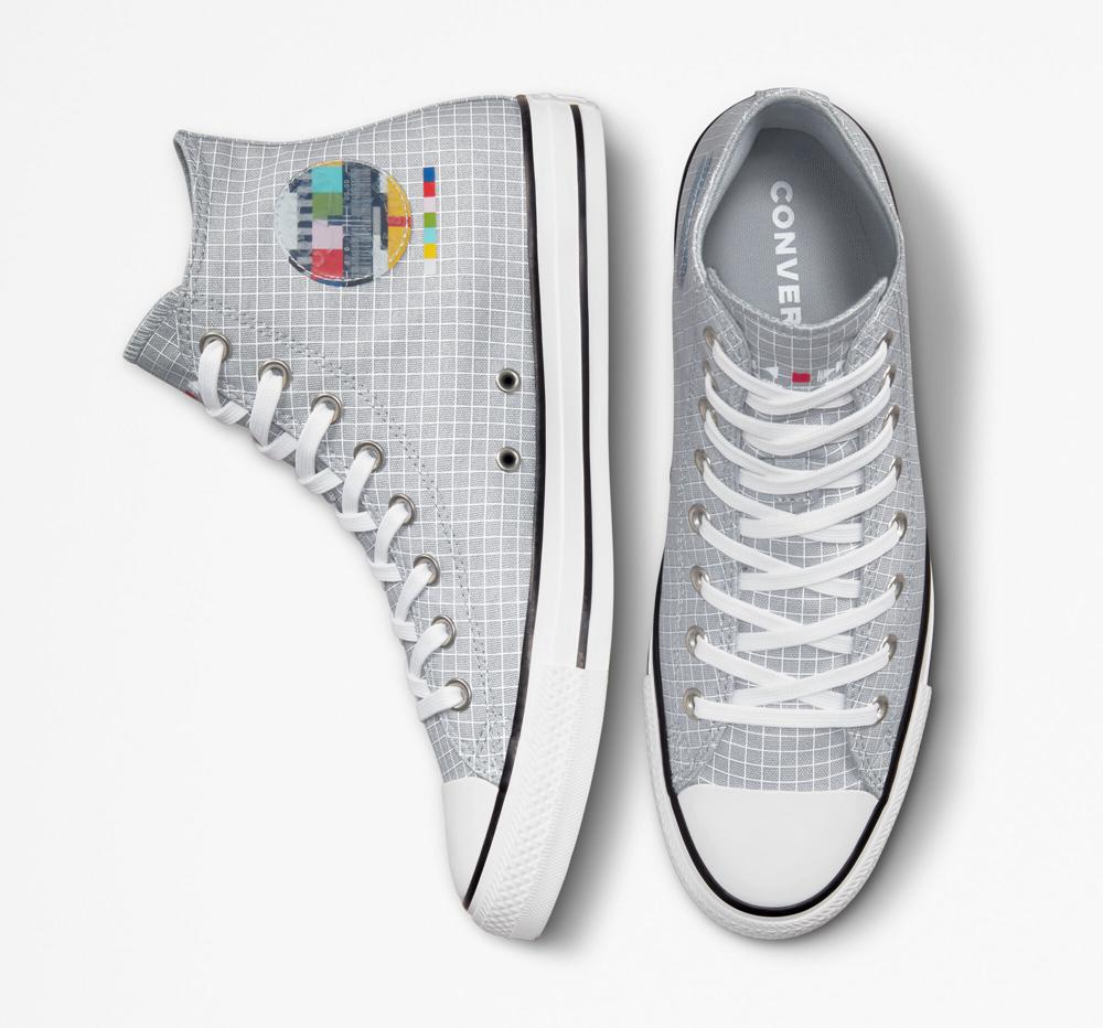 Dámské Vysoké Converse Chuck Taylor All Star Color Grid Unisex Šedé | 703298ITL