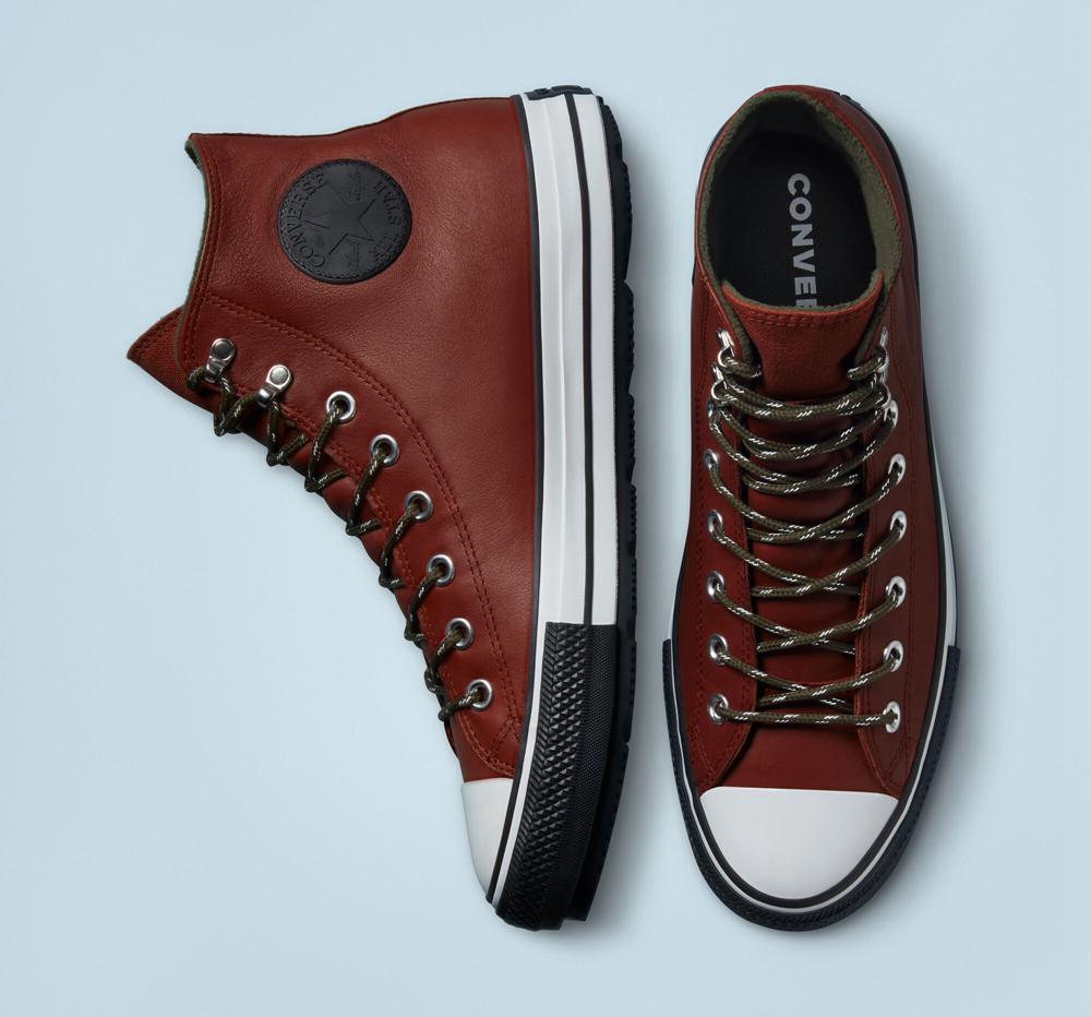 Dámské Vysoké Converse Chuck Taylor All Star Zimní Unisex Vínové Bílé Černé | 754320LOG