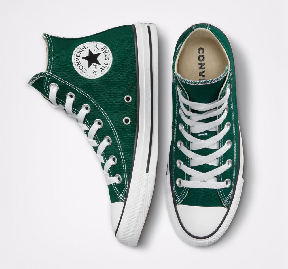 Dámské Vysoké Converse Chuck Taylor All Star Seasonal Color Unisex Zelene Bílé Černé | 765904QGJ