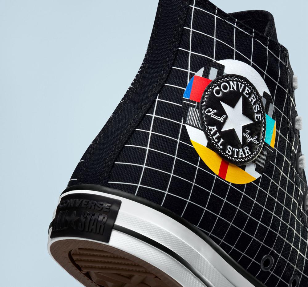 Dámské Vysoké Converse Chuck Taylor All Star Color Grid Unisex Bílé | 814062XPY