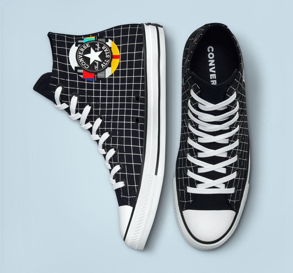 Dámské Vysoké Converse Chuck Taylor All Star Color Grid Unisex Bílé | 814062XPY