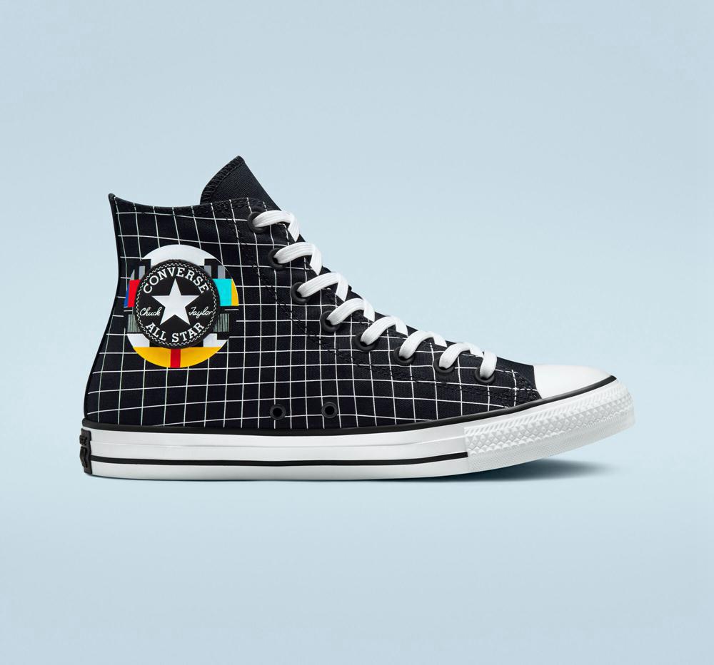 Dámské Vysoké Converse Chuck Taylor All Star Color Grid Unisex Bílé | 814062XPY