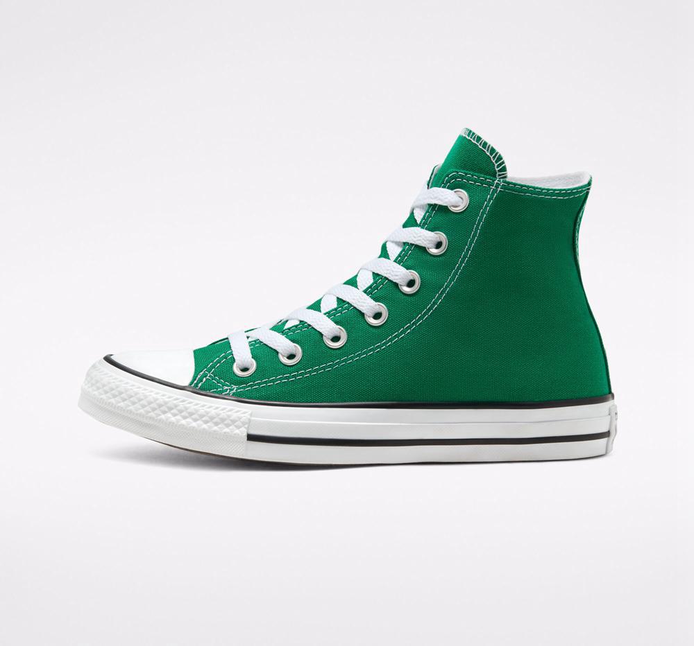 Dámské Vysoké Converse Chuck Taylor All Star Classic Unisex Zelene Bílé Bílé | 814297ICK