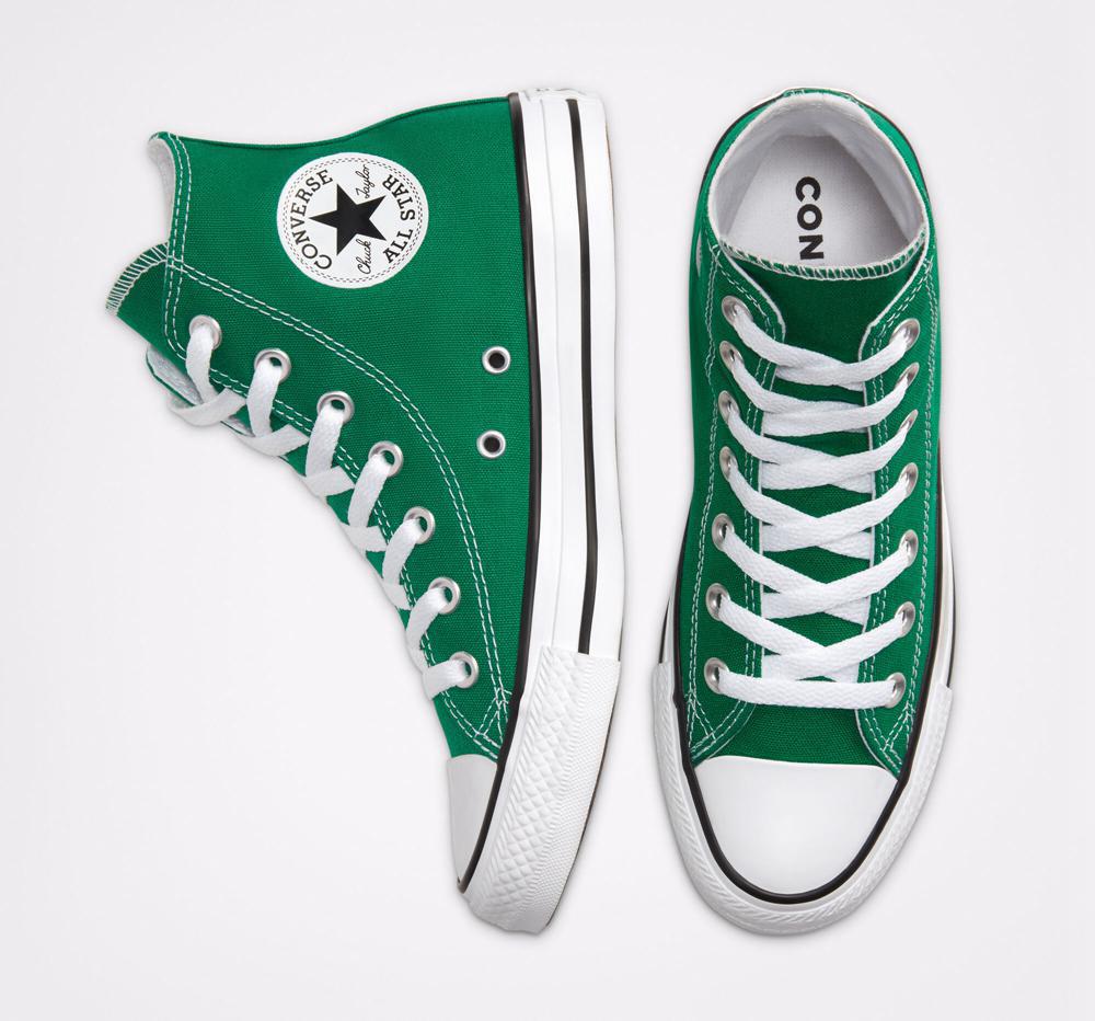 Dámské Vysoké Converse Chuck Taylor All Star Classic Unisex Zelene Bílé Bílé | 814297ICK