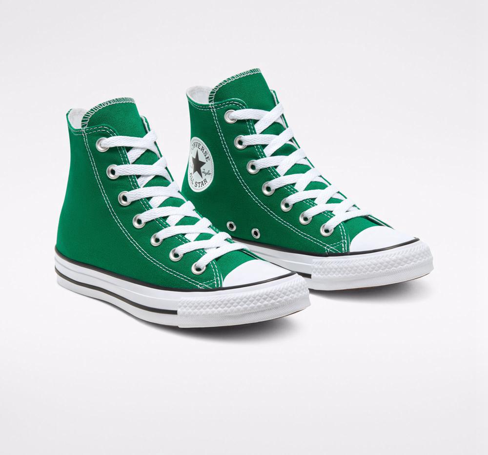 Dámské Vysoké Converse Chuck Taylor All Star Classic Unisex Zelene Bílé Bílé | 814297ICK