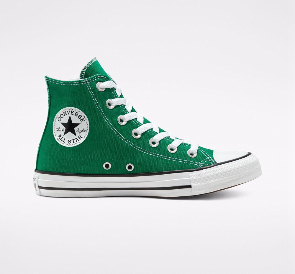 Dámské Vysoké Converse Chuck Taylor All Star Classic Unisex Zelene Bílé Bílé | 814297ICK