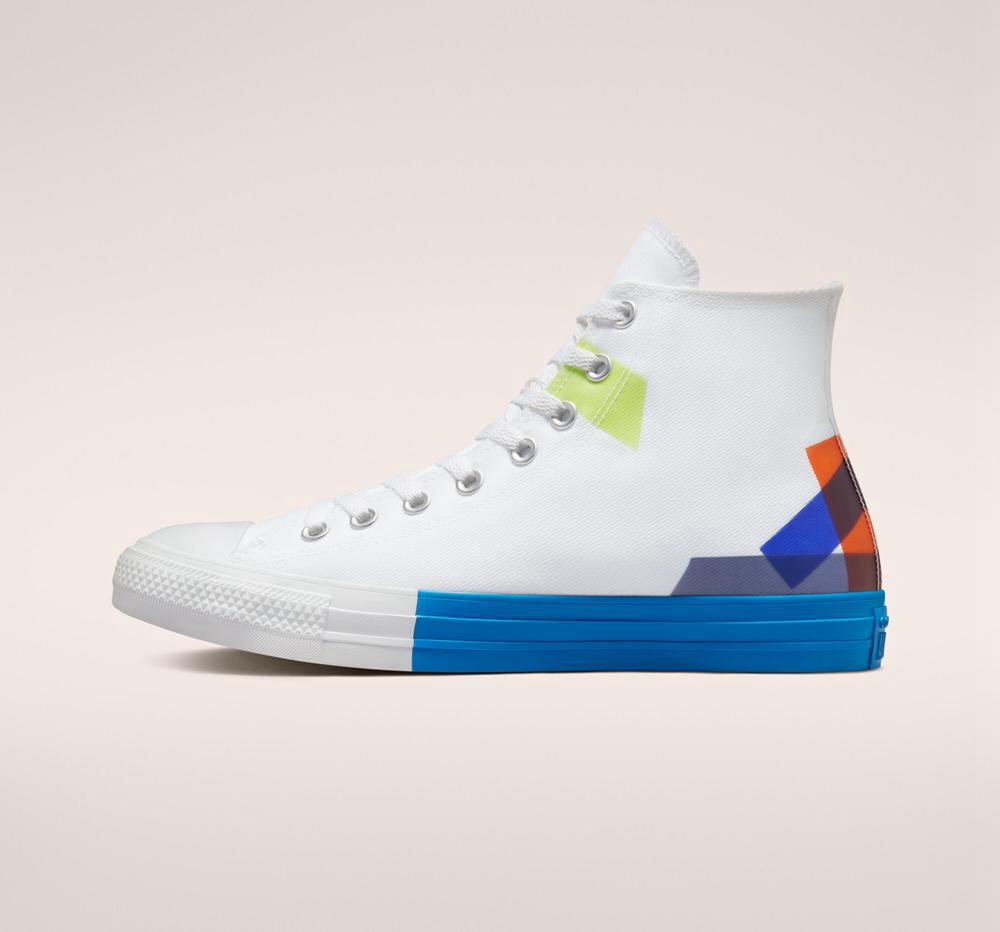 Dámské Vysoké Converse Chuck Taylor All Star Space Racer Unisex Bílé Blankyt Bílé | 857402BSA