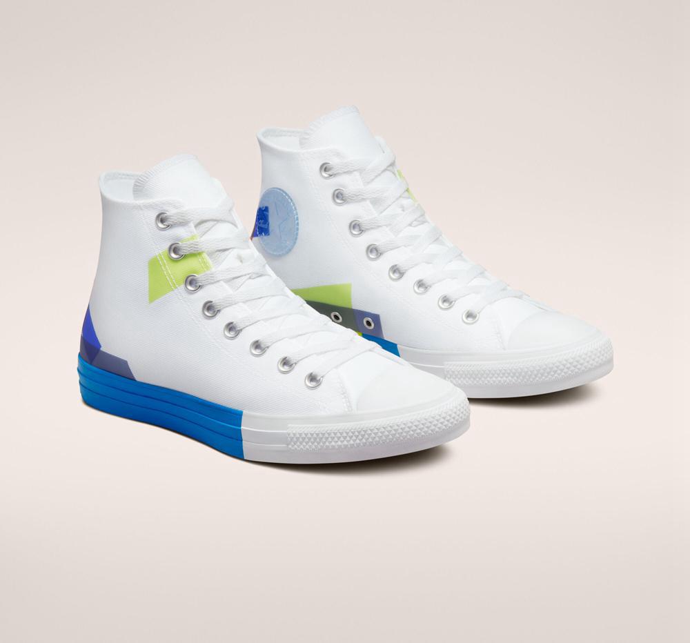 Dámské Vysoké Converse Chuck Taylor All Star Space Racer Unisex Bílé Blankyt Bílé | 857402BSA