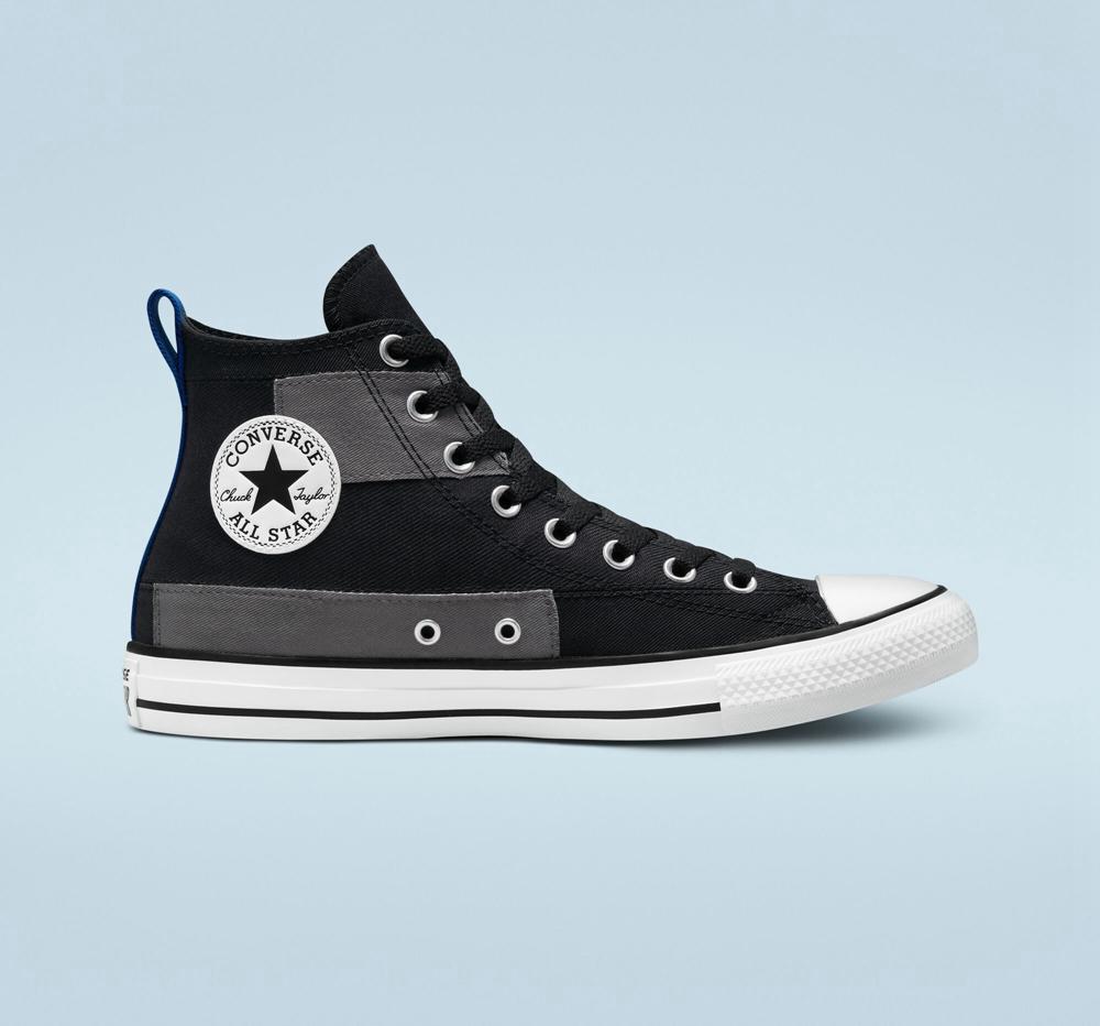 Dámské Vysoké Converse Chuck Taylor All Star Desert Patchwork Unisex Černé Blankyt Bílé | 956318TXZ