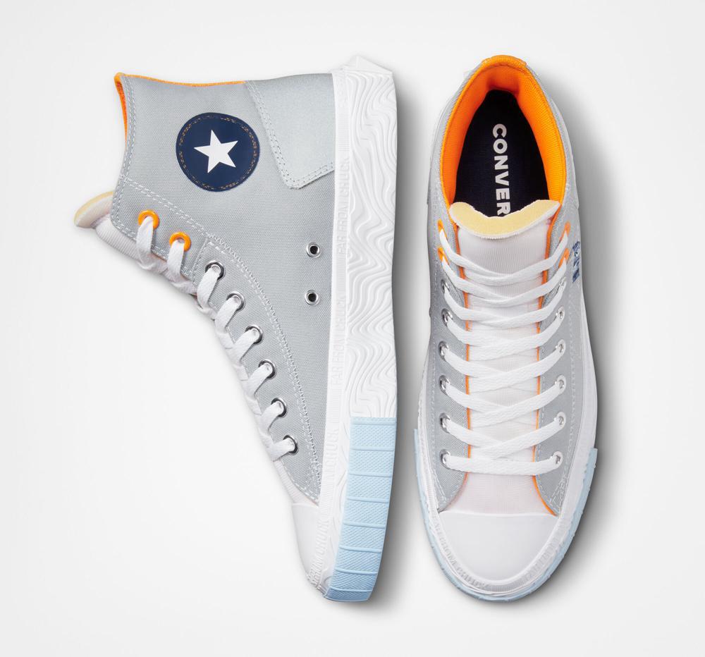 Dámské Vysoké Converse Chuck Taylor Alt Star Reflective Shine Unisex Šedé Bílé | 125846JCT