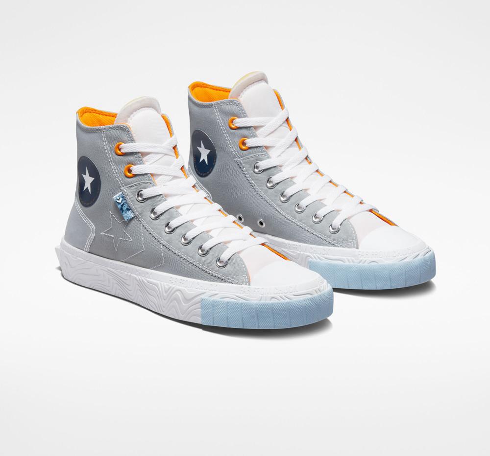 Dámské Vysoké Converse Chuck Taylor Alt Star Reflective Shine Unisex Šedé Bílé | 125846JCT