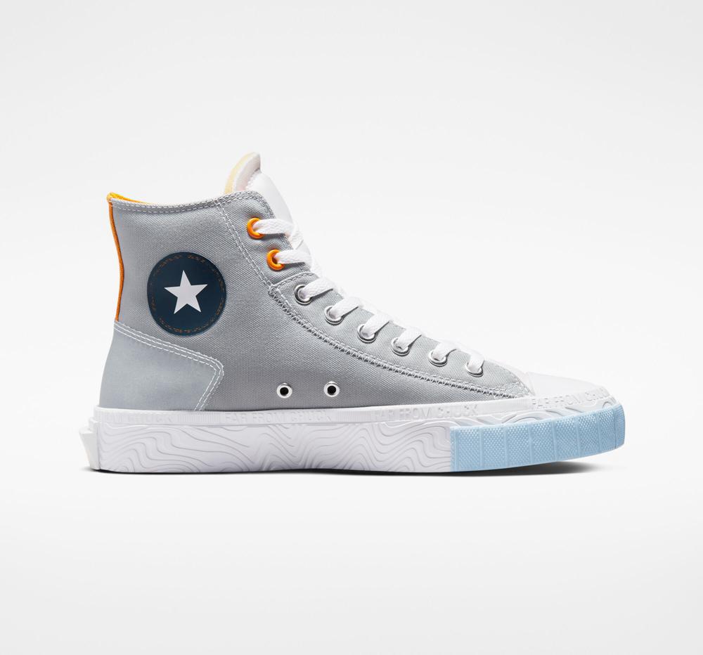 Dámské Vysoké Converse Chuck Taylor Alt Star Reflective Shine Unisex Šedé Bílé | 125846JCT