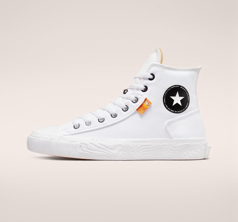 Dámské Vysoké Converse Chuck Taylor Alt Star Platene Unisex Bílé Černé Bílé | 321608JVZ