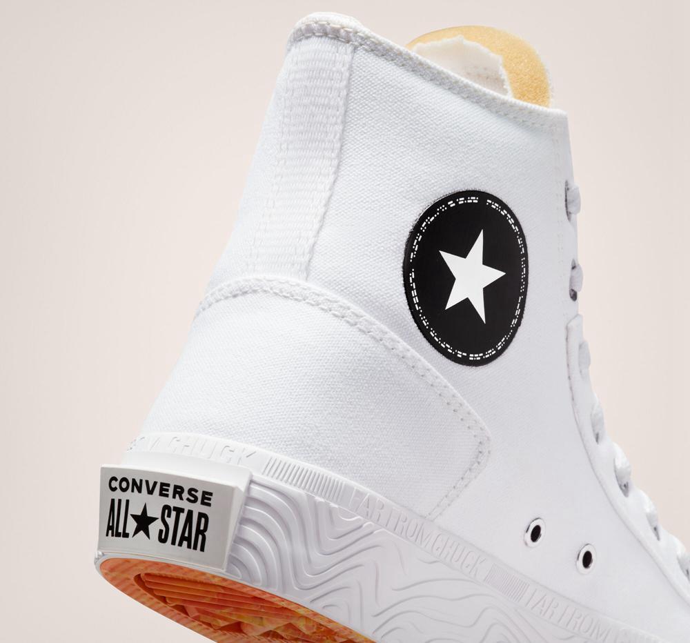 Dámské Vysoké Converse Chuck Taylor Alt Star Platene Unisex Bílé Černé Bílé | 321608JVZ