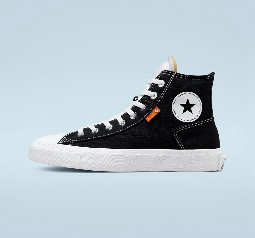 Dámské Vysoké Converse Chuck Taylor Alt Star Platene Unisex Černé Bílé Bílé | 345679NVQ