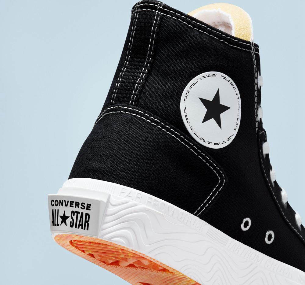 Dámské Vysoké Converse Chuck Taylor Alt Star Platene Unisex Černé Bílé Bílé | 345679NVQ