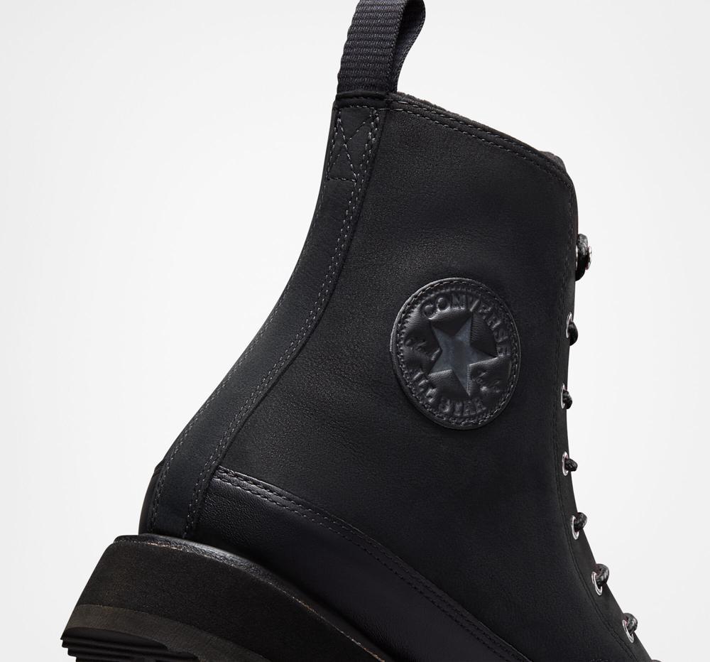 Dámské Vysoké Converse Chuck Taylor Crafted Boot Unisex Černé Černé Růžové | 486351EZD