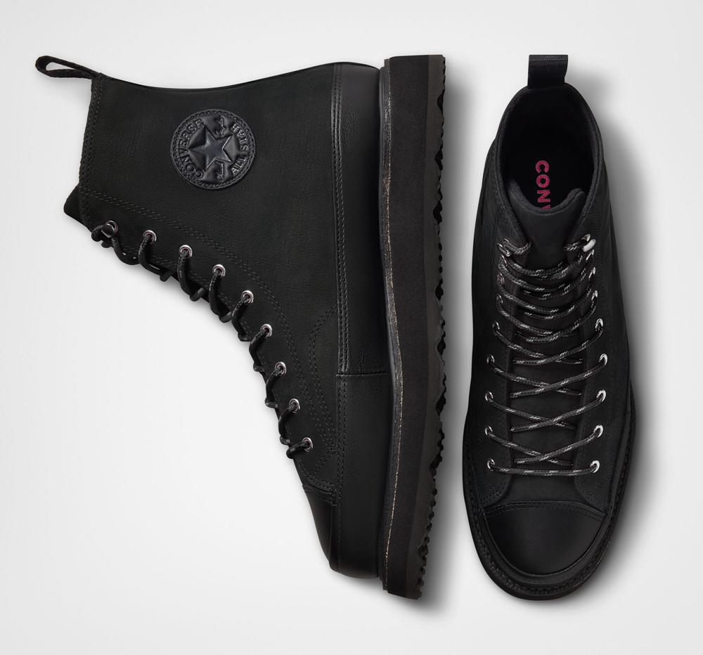 Dámské Vysoké Converse Chuck Taylor Crafted Boot Unisex Černé Černé Růžové | 486351EZD