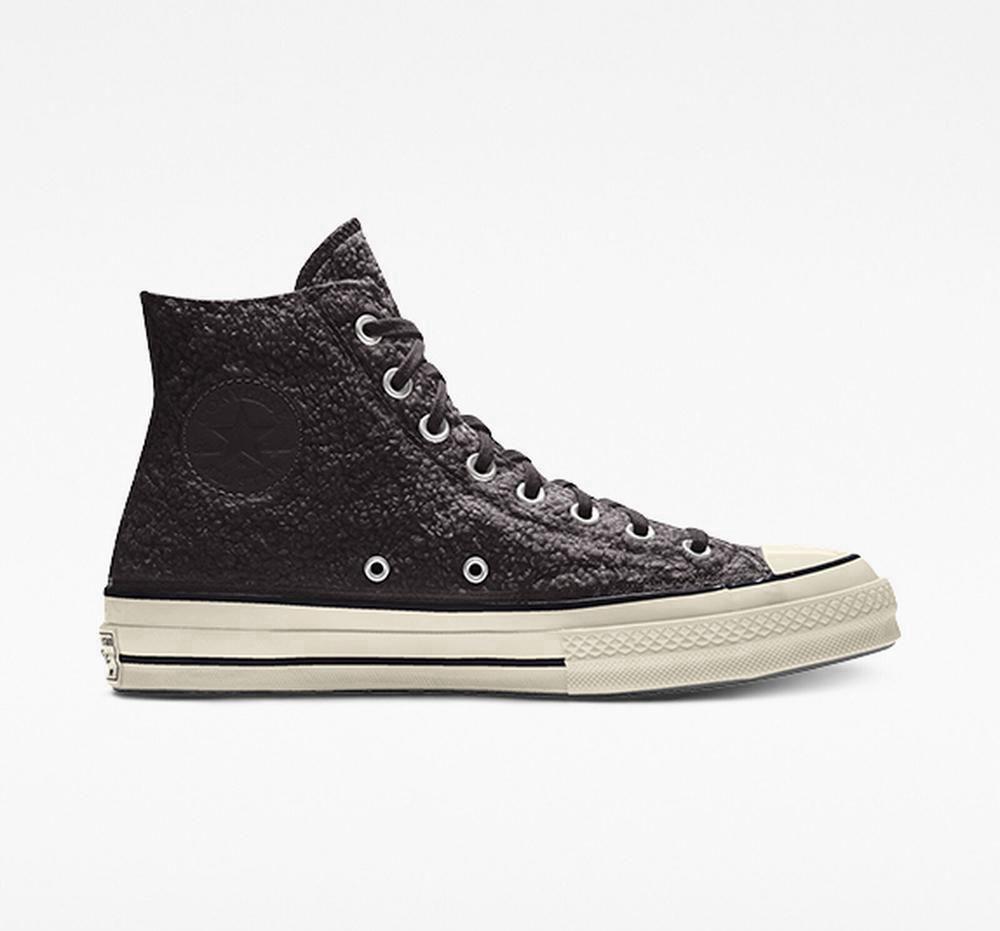 Dámské Vysoké Converse Custom Chuck 70 Sherpa By You Unisex Černé | 358204EZK