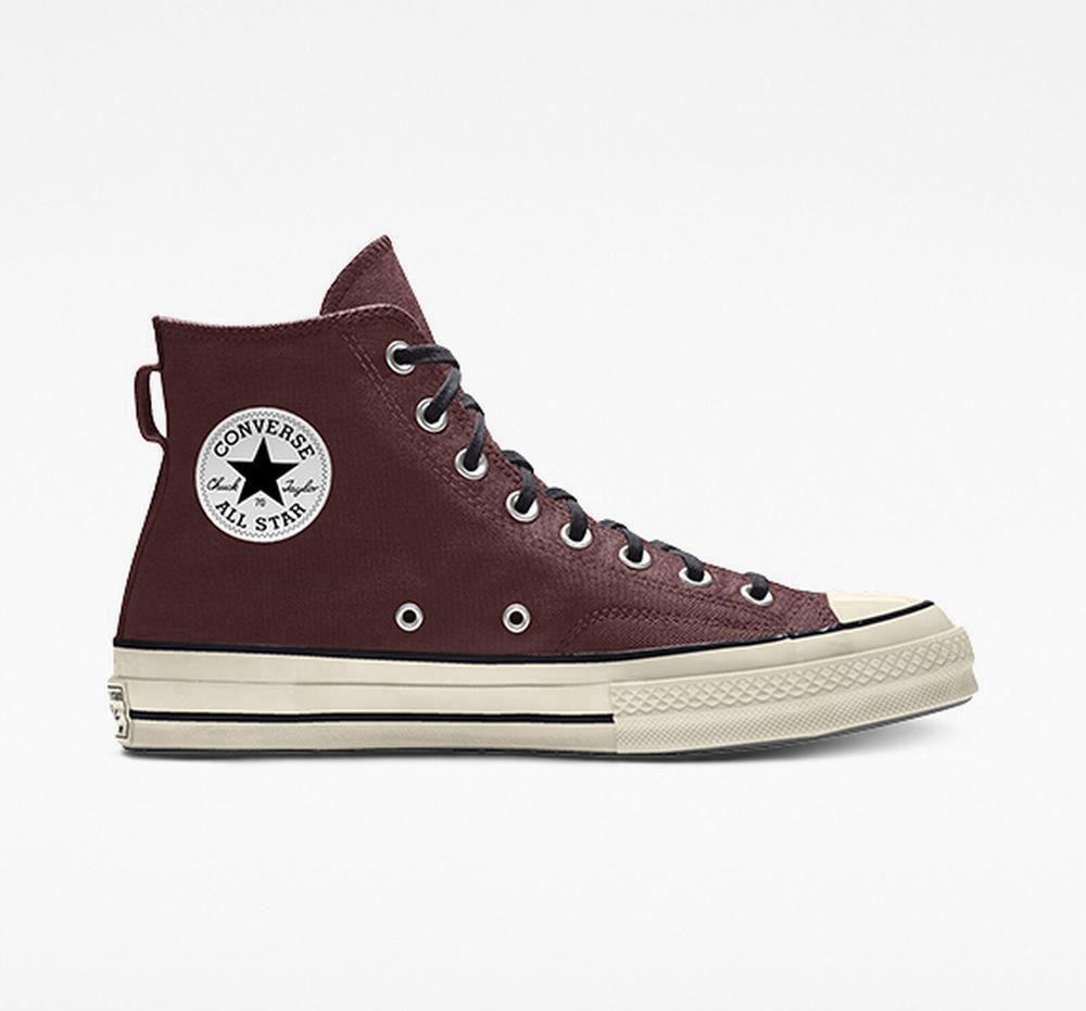 Dámské Vysoké Converse Custom Chuck 70 Vintage Platene By You Unisex Hnědé | 732948MYN