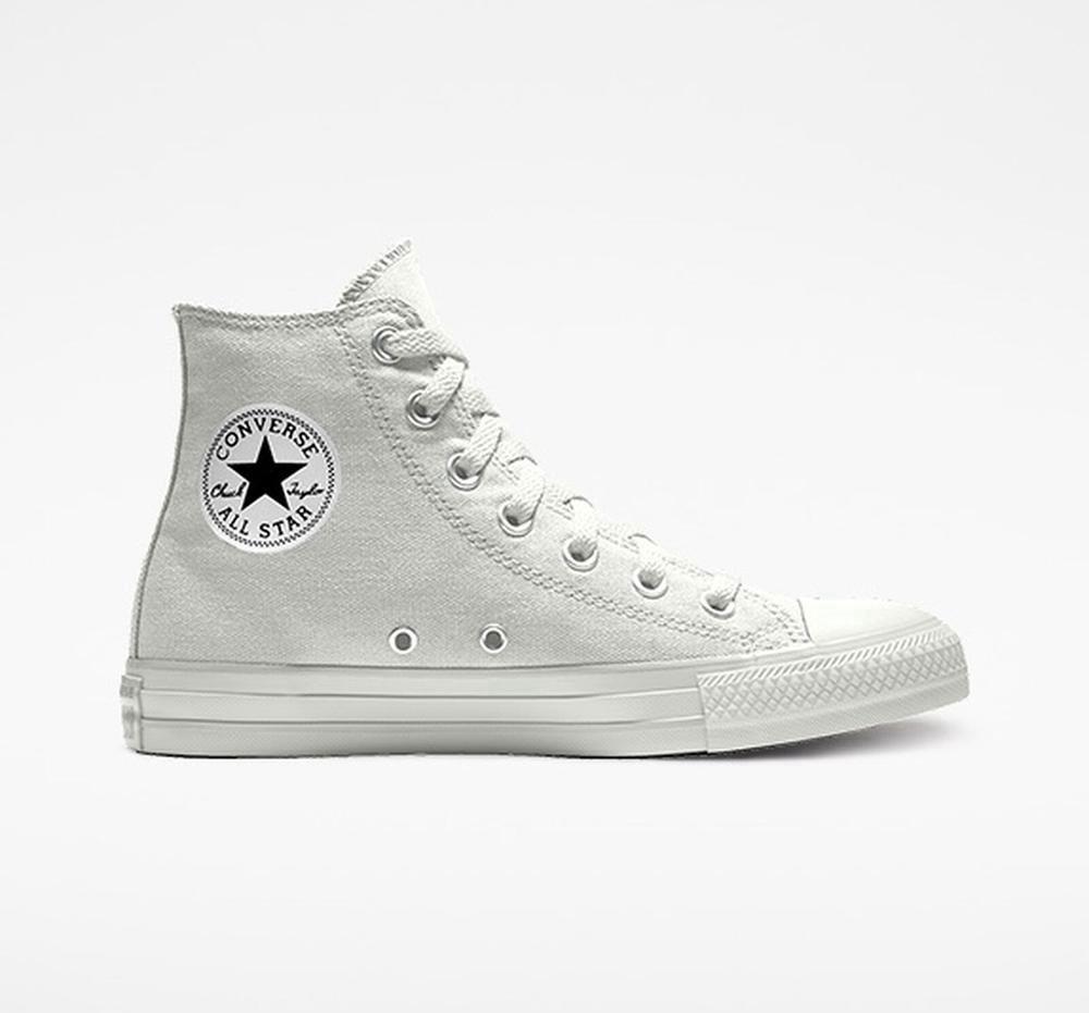 Dámské Vysoké Converse Custom Chuck Taylor All Star By You Unisex Šedé | 452819AVT