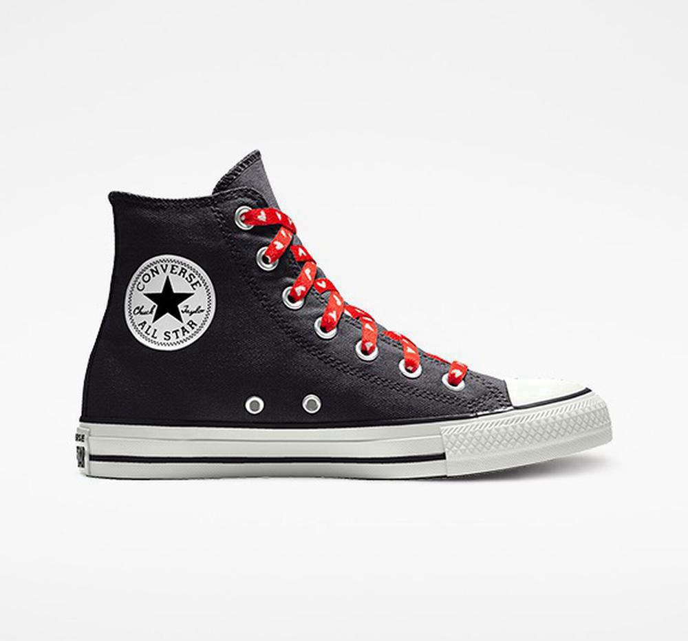 Dámské Vysoké Converse Custom Chuck Taylor All Star By You Unisex Blackheartlace | 519820IXJ