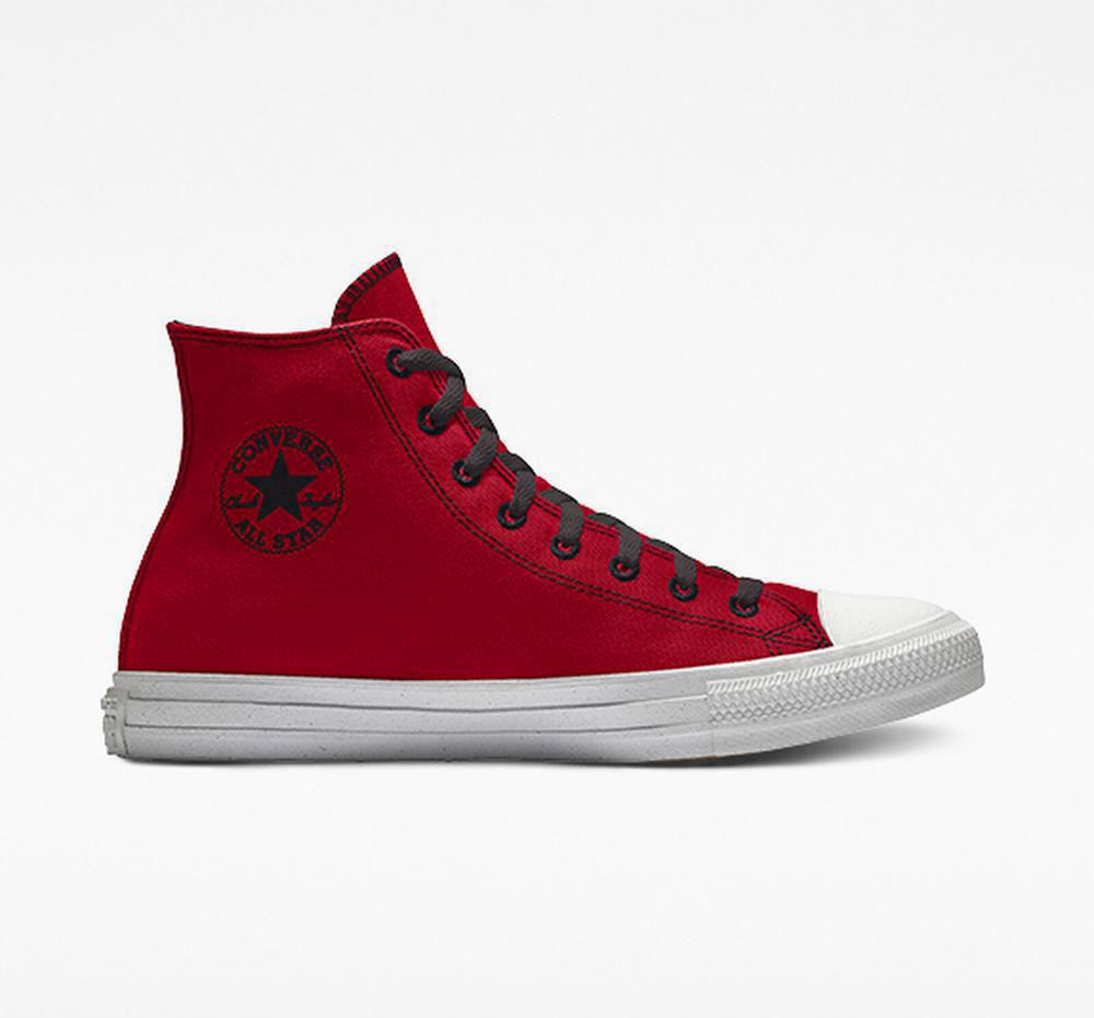 Dámské Vysoké Converse Custom Chuck Taylor All Star Surplus By You Unisex Červené | 684319VFU