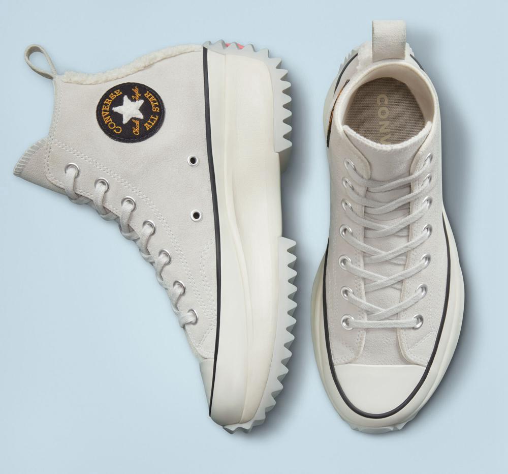 Dámské Vysoké Converse Run Star Hike Sherpa Trim Unisex Šedé Černé | 061958ZPI