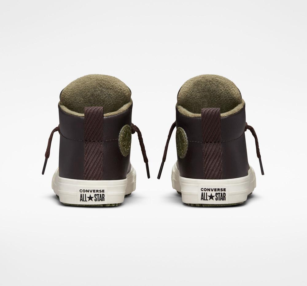 Dívčí Kotníkové Boty Converse Chuck Taylor All Star Street Boot Læder Toddler Hnědé | 296703XSE