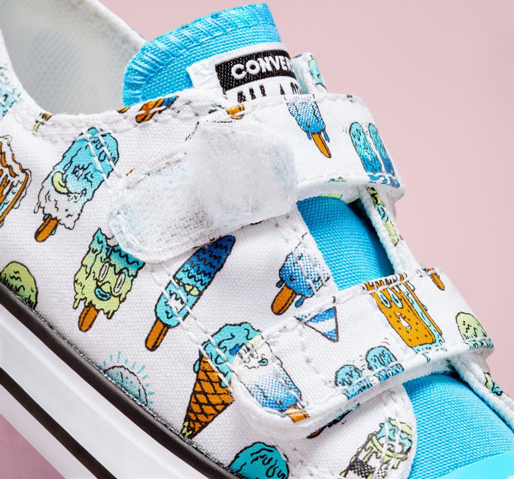 Dívčí Nízké Converse Chuck Taylor All Star Easy On Frozen Treats Toddler Bílé Blankyt | 035497BFT