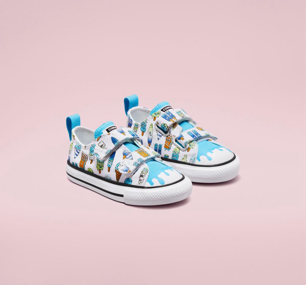 Dívčí Nízké Converse Chuck Taylor All Star Easy On Frozen Treats Toddler Bílé Blankyt | 035497BFT